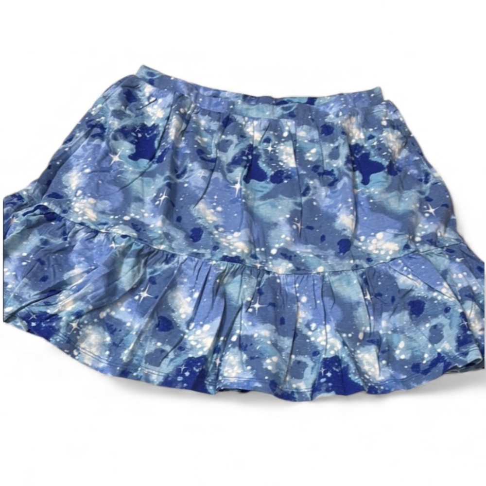 NEW In Packaging Lands End Blue Galaxy Tiered Skort Size Youth XL 14-16 Cotton